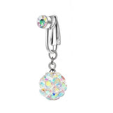 FAKE NAVEL CLIP NO PIERCING BELLY BUTTON RING_CWMM9190