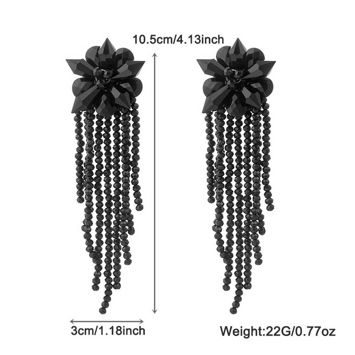 Womens Crystal Bead Floral Tassel Beaded Suit