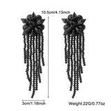 Womens Crystal Bead Floral Tassel Beaded Suit