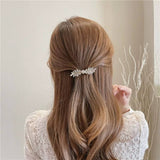 LEAF PEARL HAIR CLIP SPRING FAIRY SIDE PIN_CWAHA4789