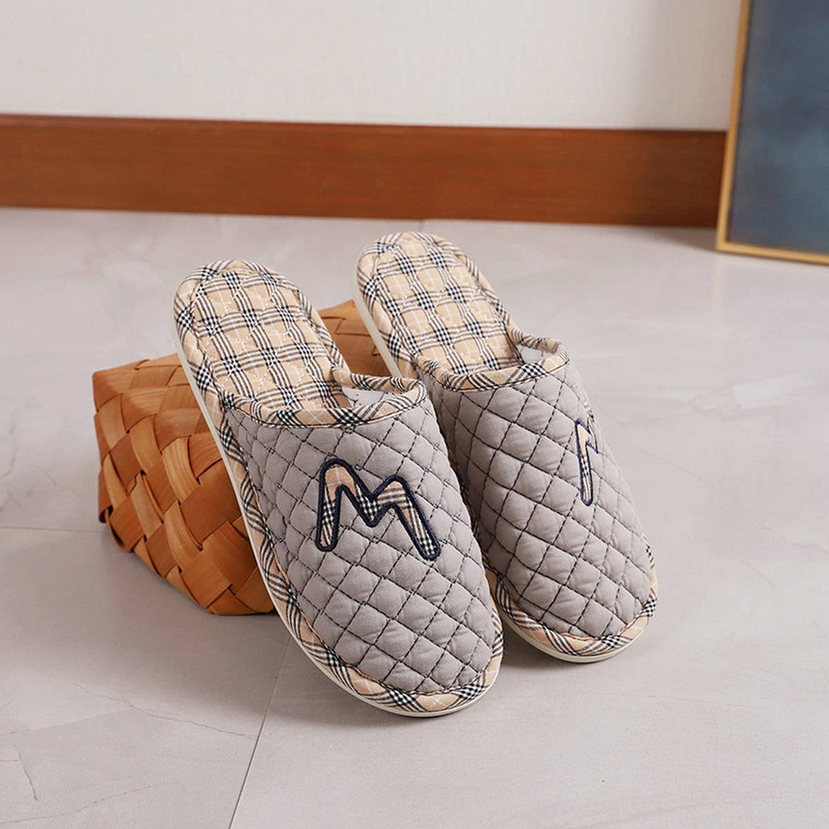 THICK COTTON PVC SOLE SILENT COUPLE SLIPPERS_CWSHF0211