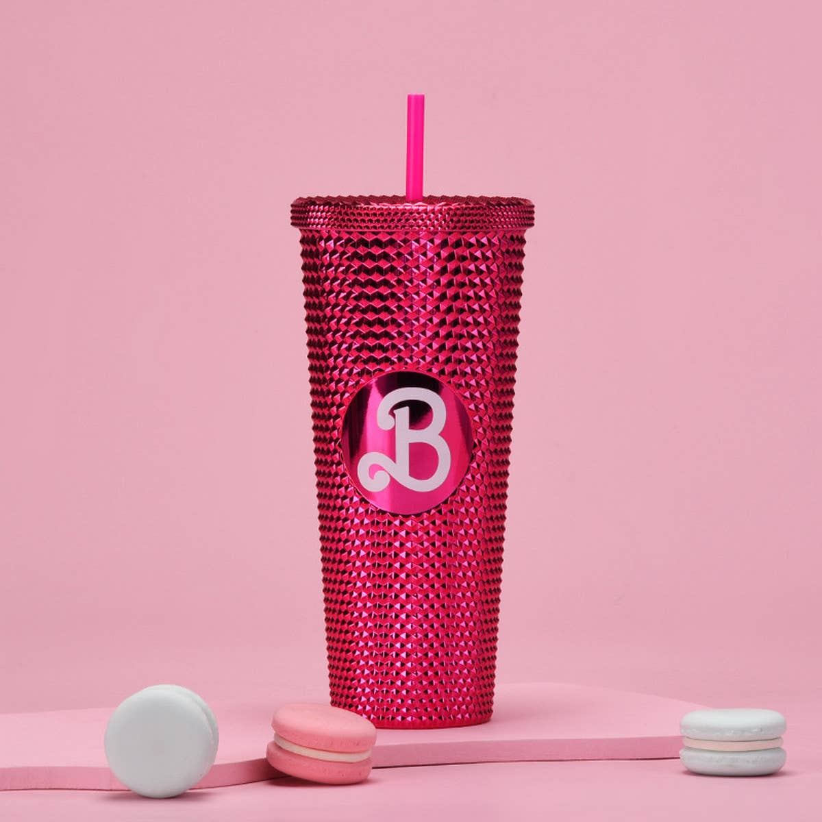 DOUBLE LAYER PORTABLE PLASTIC STRAW DIAMOND CUP_CWMM0978
