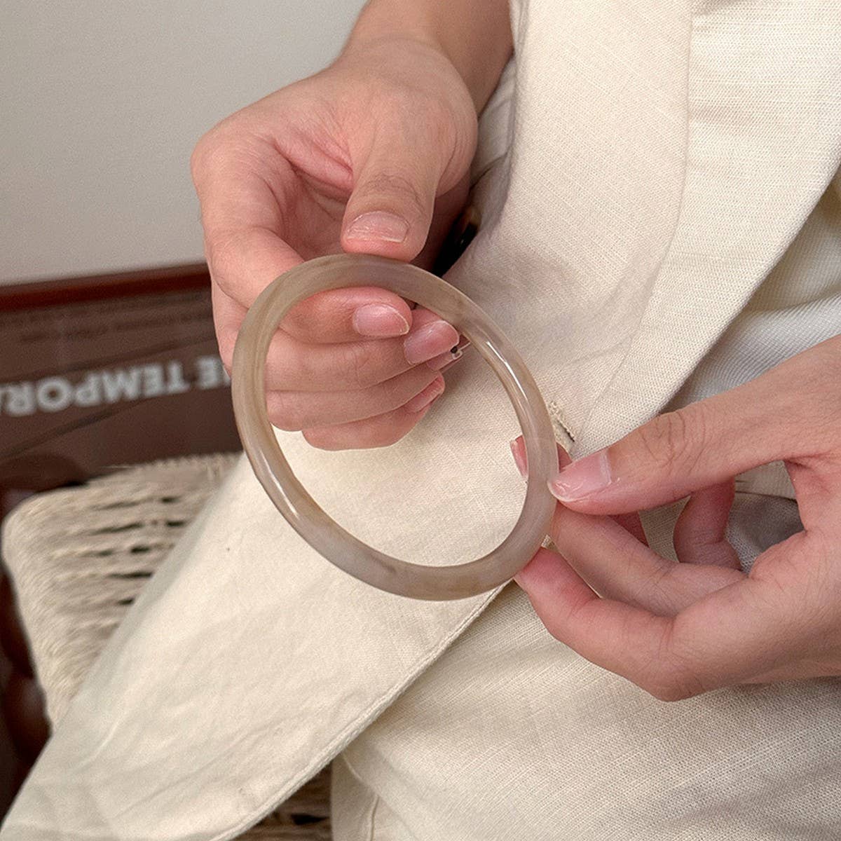 Acetate Bangle Vintage Stackable Bracelet_Cwaha08247
