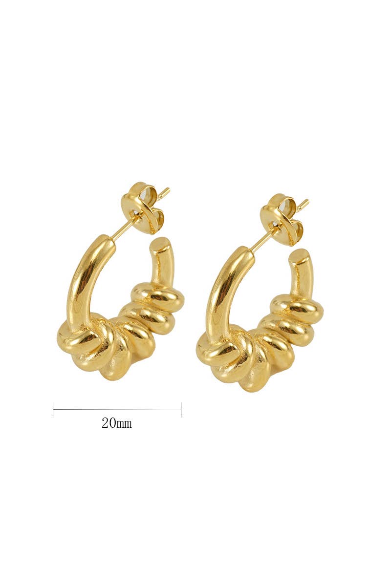 18K Gold Plated Stainless Steel Earrings_Cwaje0389