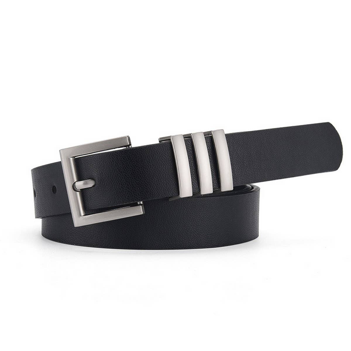 MATTE KOREAN STYLE METAL SQUARE BUCKLE BELT_CWASC0580