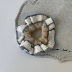 Knitted Fluffy Scrunchie Cozy Winter Hair Tie_Cwaha07874