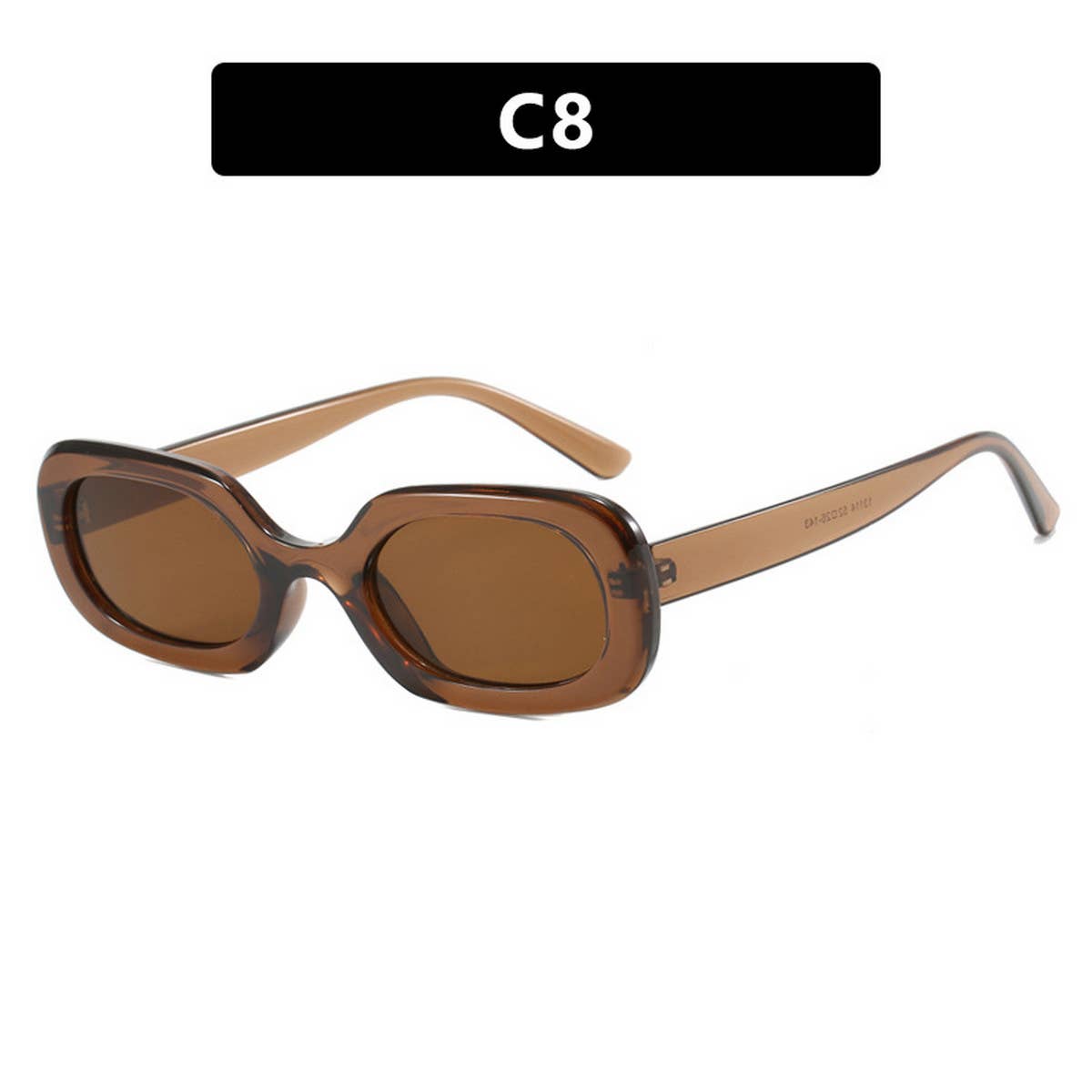 Vintage Oval Plaid Sunglasses_Cwasg0320