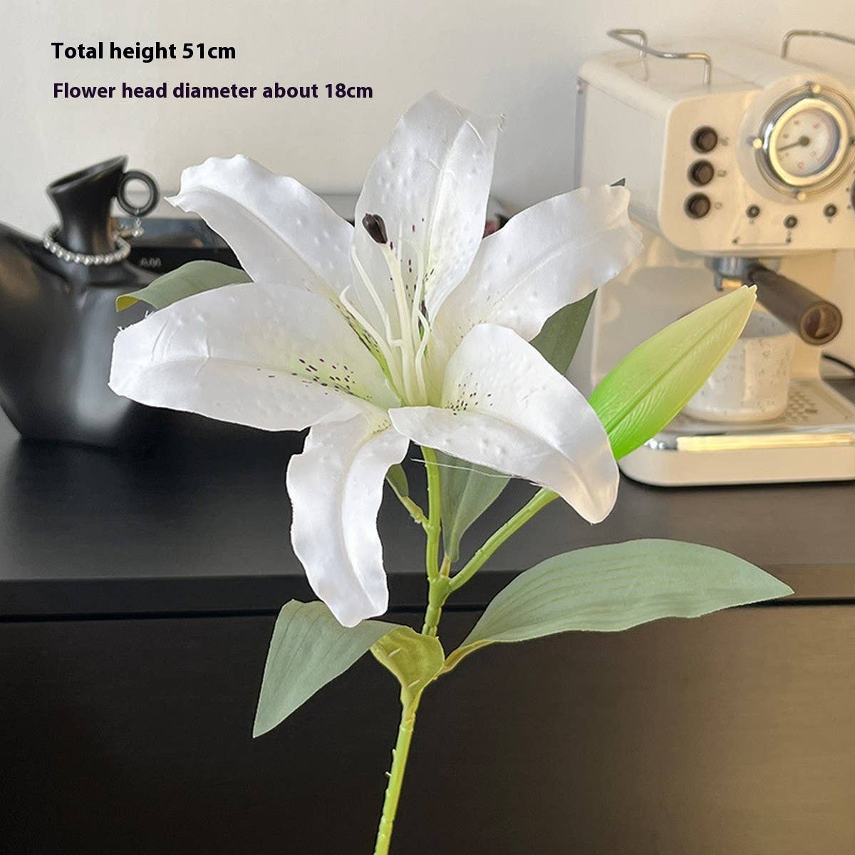 Vintage Autumn Artificial Lily With Bud And Bloom_Cwmm6504