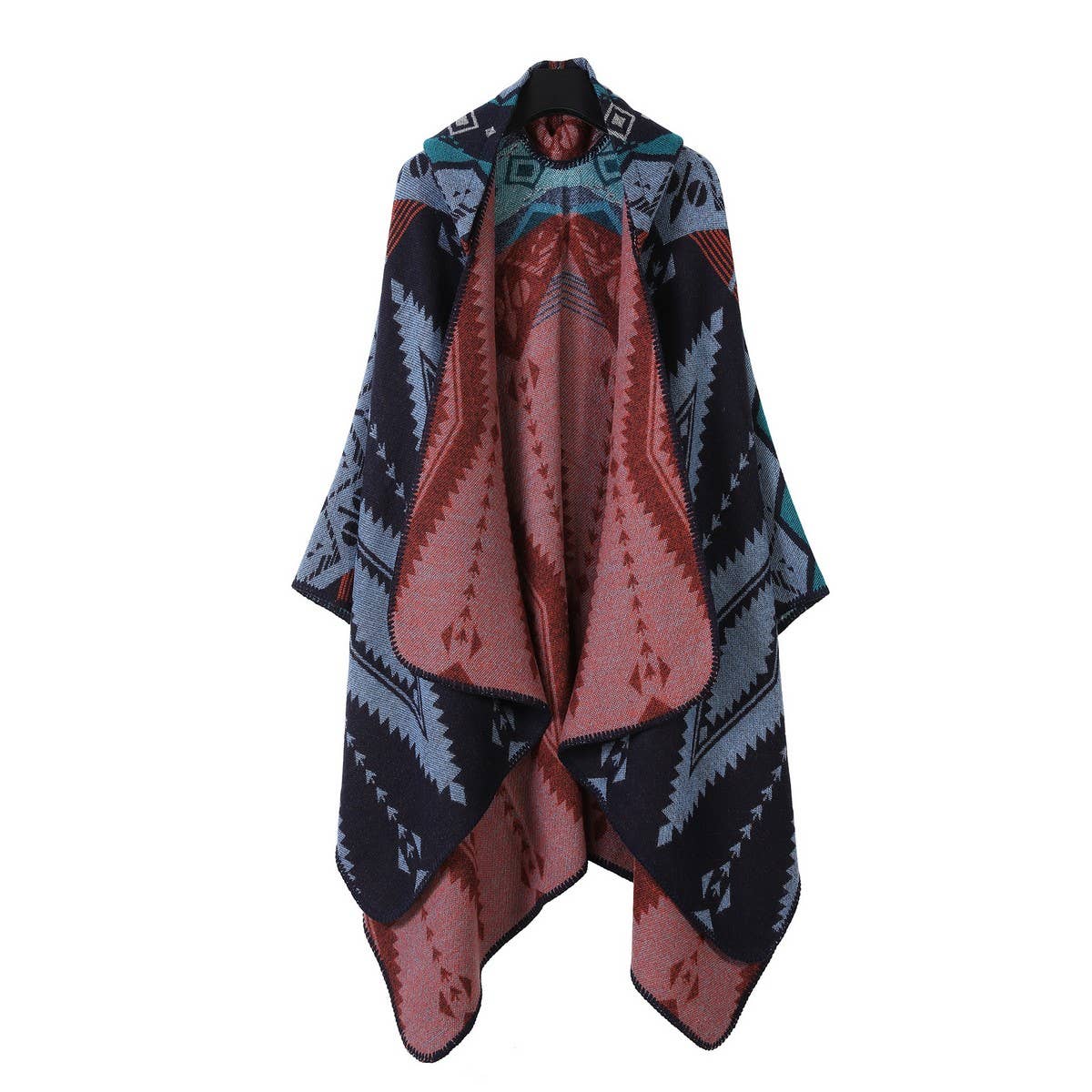 HOODED CAPE SCARF WEAR ETHNIC STYLE SHAWL_CWASC2266
