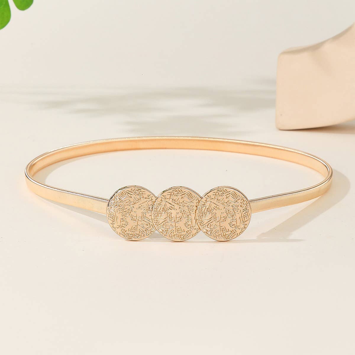 Cwabe0967_Fashion Elastic Waist Chain Waist Belt