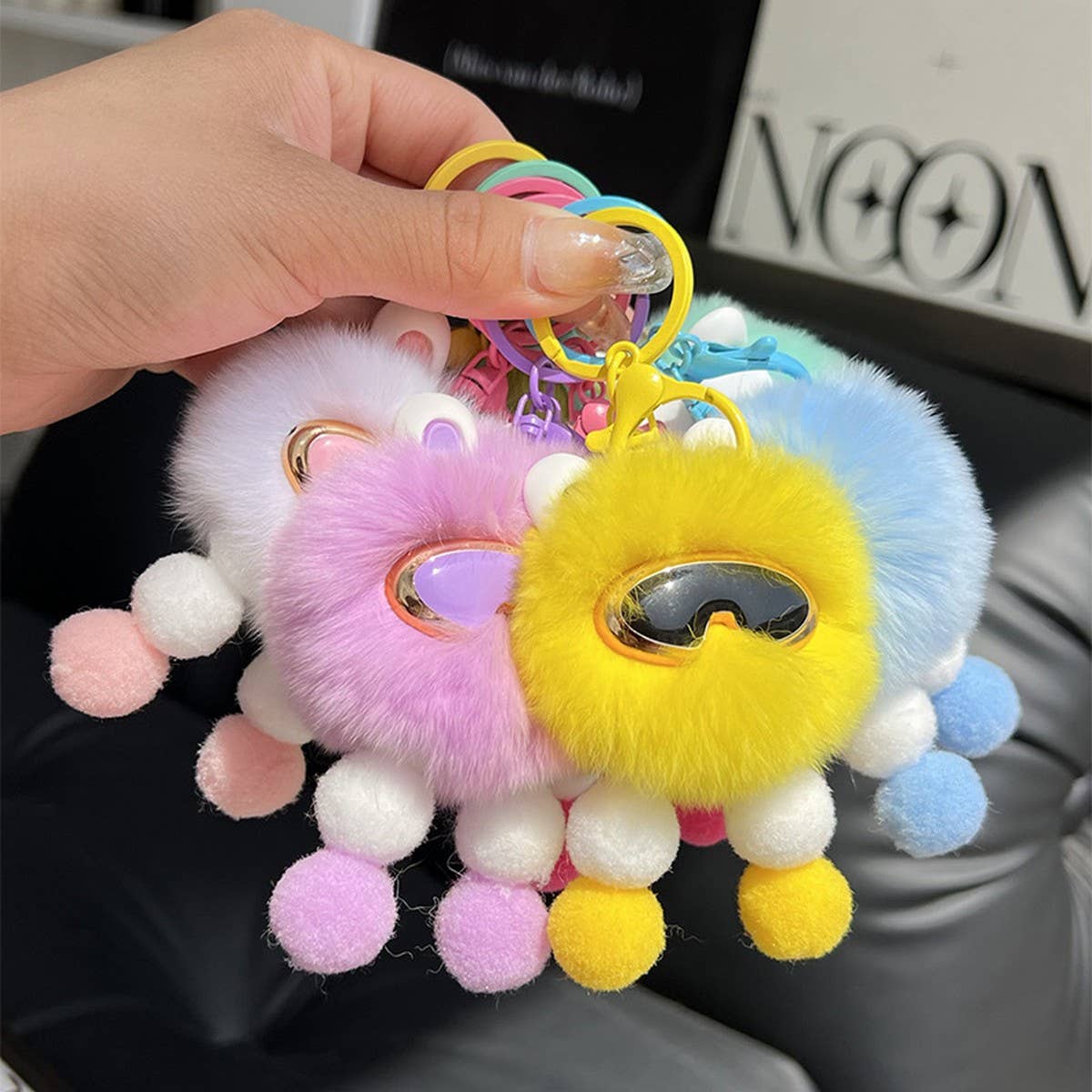 CUTE PLUSH ROBOT CAR KEYCHAIN BAG PENDANT GIFT_CWMM2553