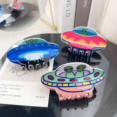 Ufo Alien Hair Claw Cartoon Space Acrylic Clip_Cwaha1495