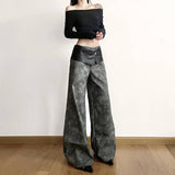 Street Fashion High-Waisted Loose Wide-Leg Pants