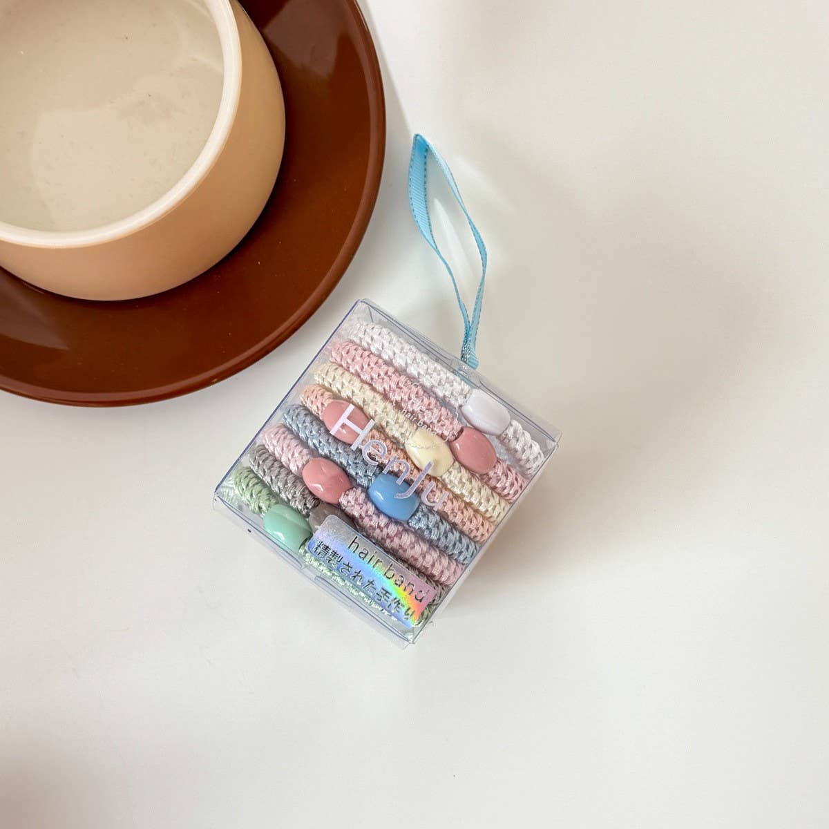 Color Woven Hair Ties Girls Ponytail Set_Cwaha08368