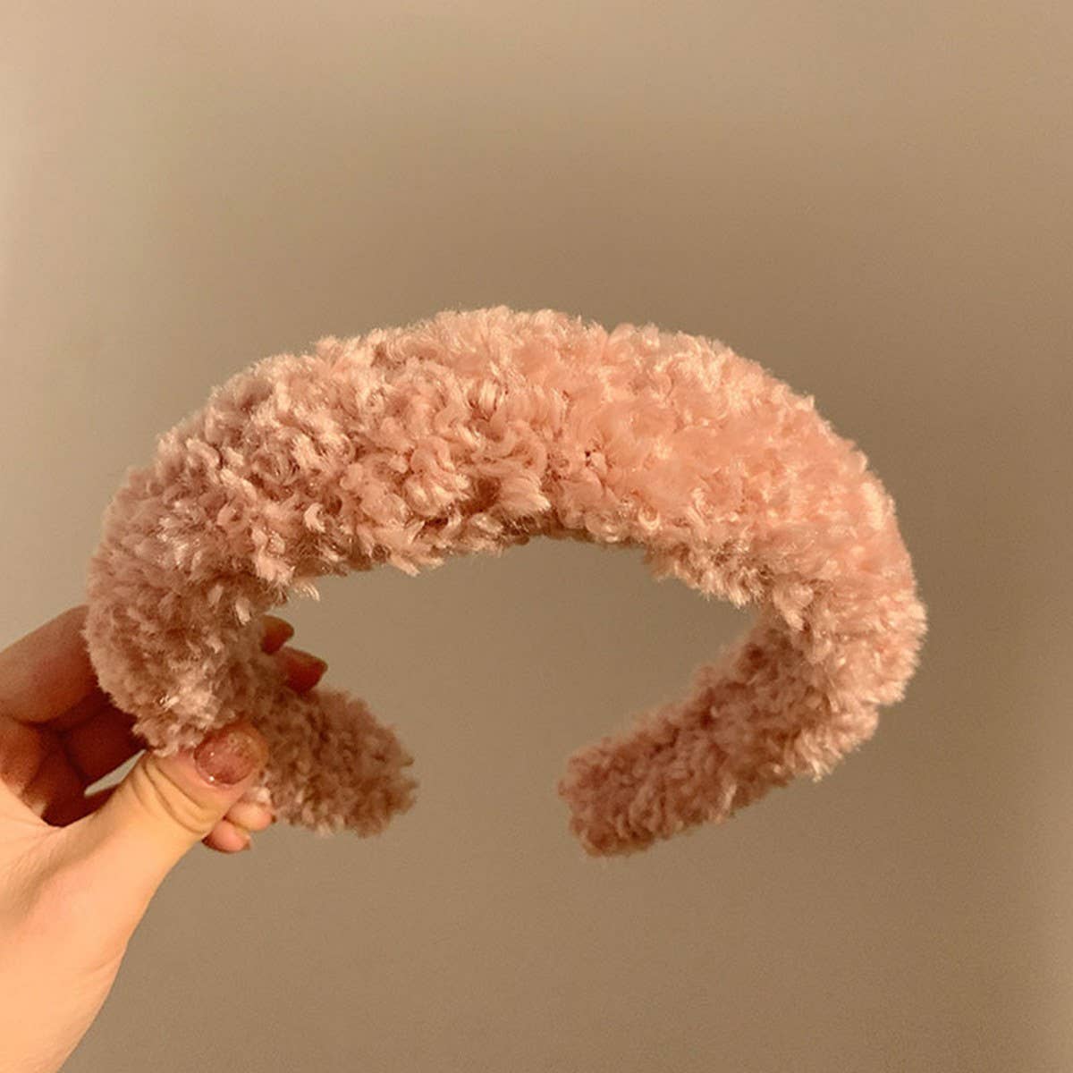 Wide-Brimmed Furry Headbands_For Winter,Fall_Cwaha0439