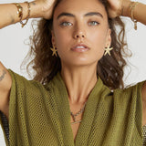 OCEAN SHELL 18K GOLD STAINLESS STEEL EARRINGS_CWMM2360