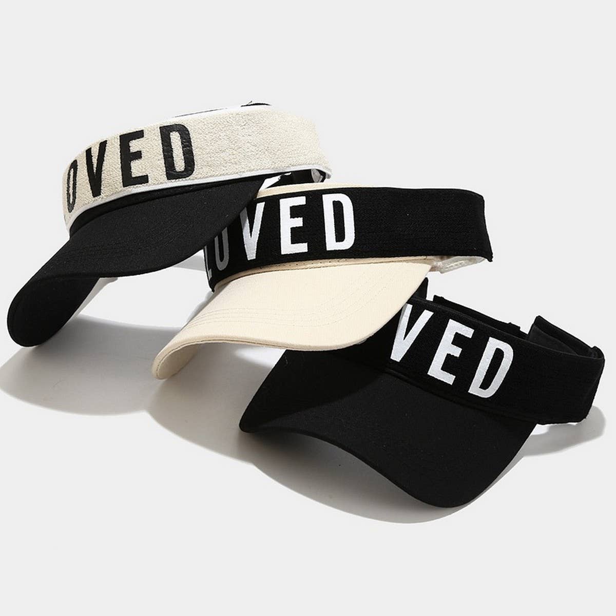 LOVED PRINTED VISOR CAP SUMMER BREATHABLE SUN HAT_CWAH3312