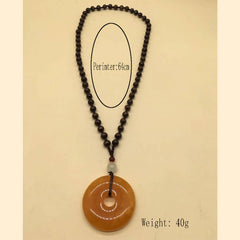ETHNIC CHICKEN FAT YELLOW SWEATER CHAIN_CWMM4864