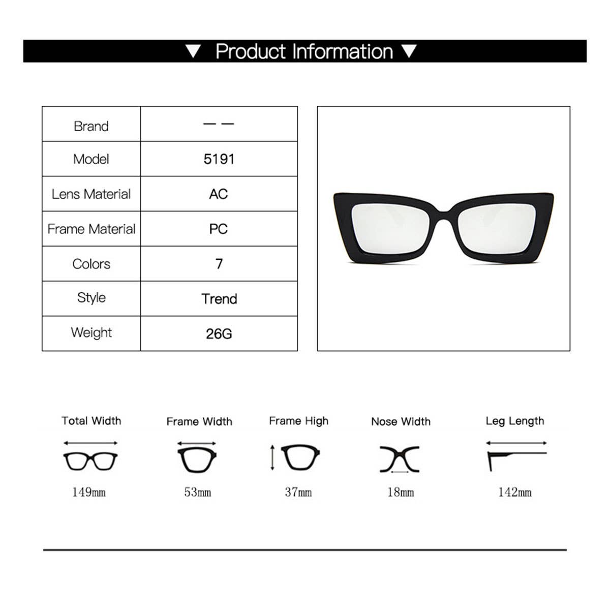 SQUARE FASHION SUNGLASSES_CWASG017