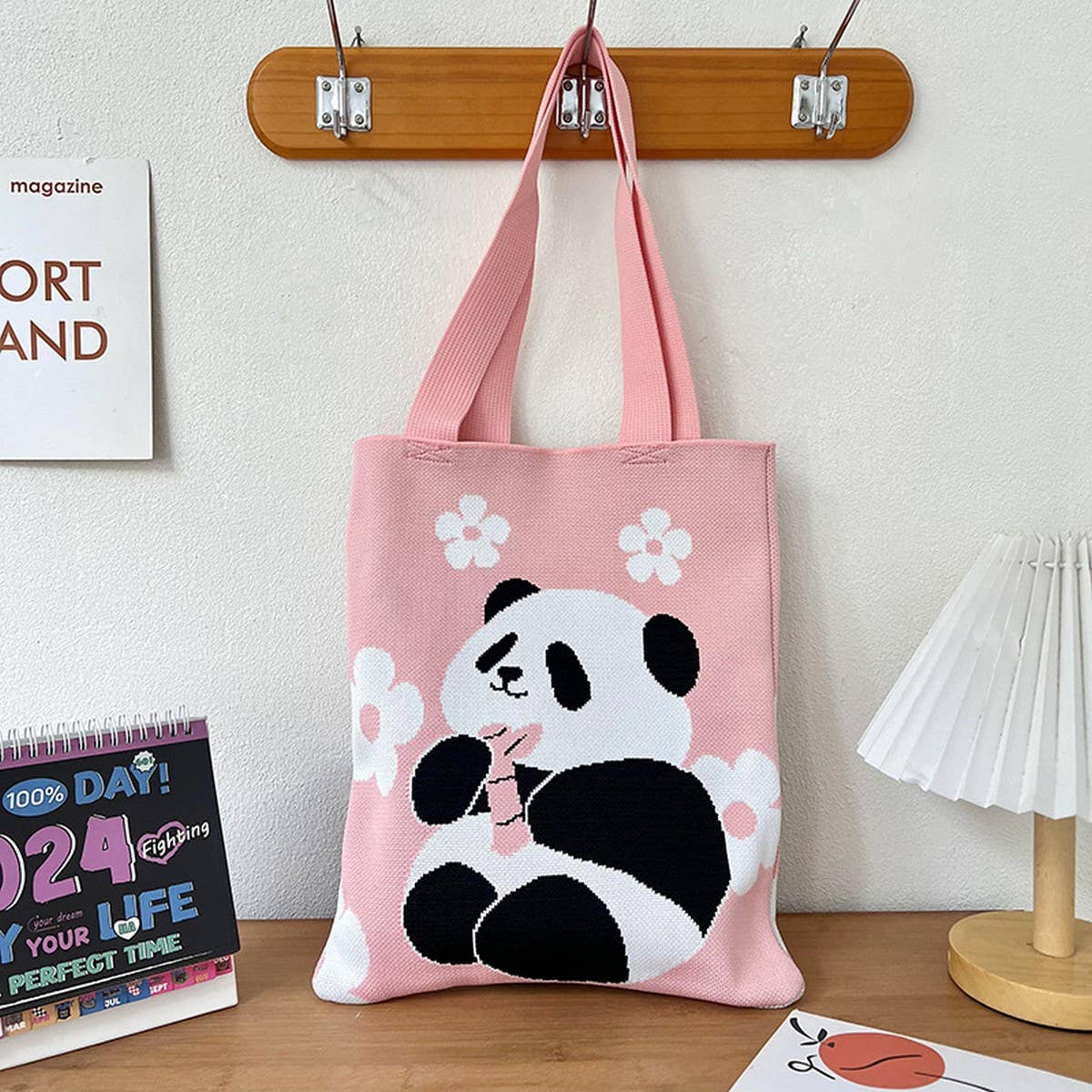 Panda Needle Bag Crossbody Woven Shoulder Bag_Cwab3070
