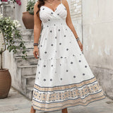 ELEGANT FLORAL SLIM FIT SUMMER CAMI DRESS_CWDSD8482