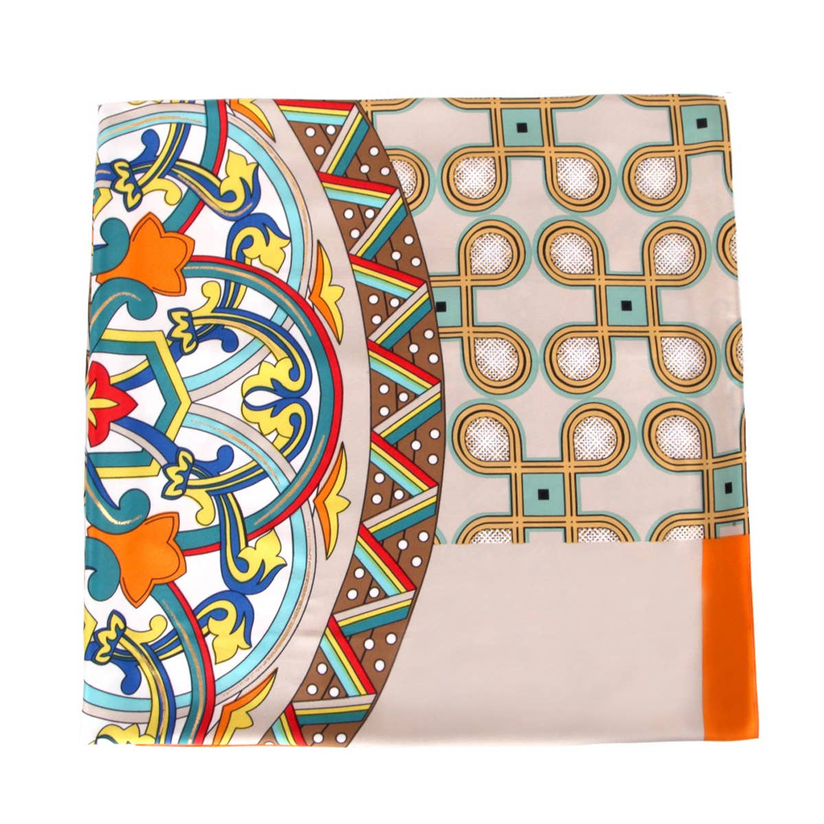 Twill Satin"First Love"Print Large Scarf For Women_Cwasc0667