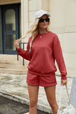 Three-Inch Sweatpants Long Sleeve Sweatshirt Set