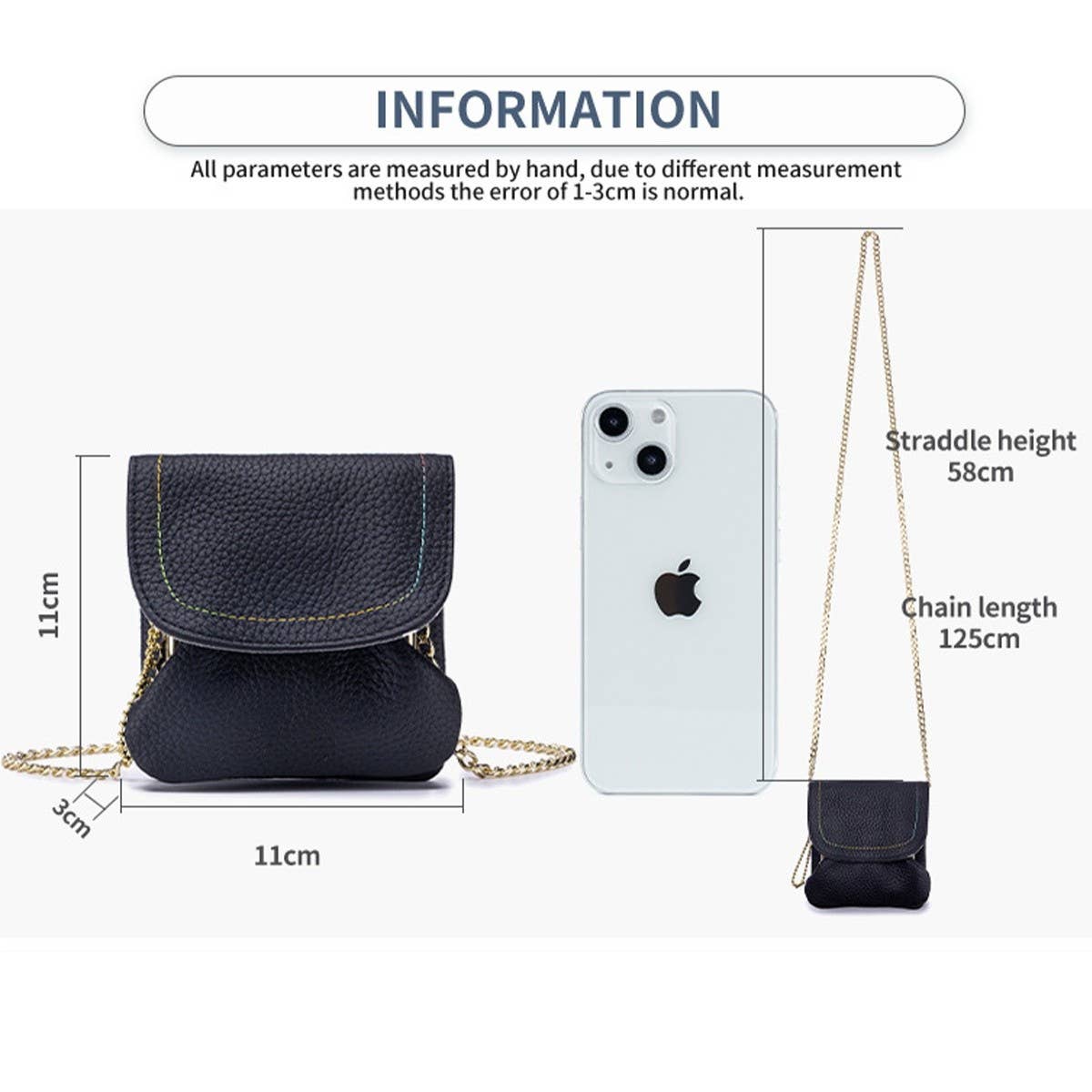 FASHION LEATHER CHAIN PURSE LIP COIN CASE_CUAB00381