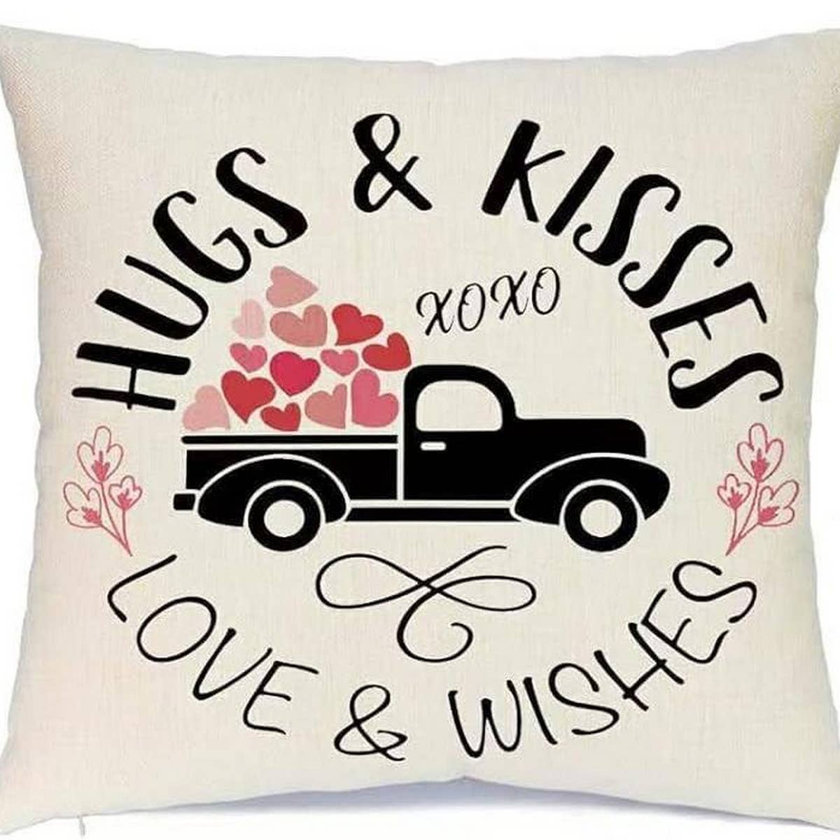 SIMPLE VALENTINES DAY LETTER PRINT PILLOWCASE_CWMM0778