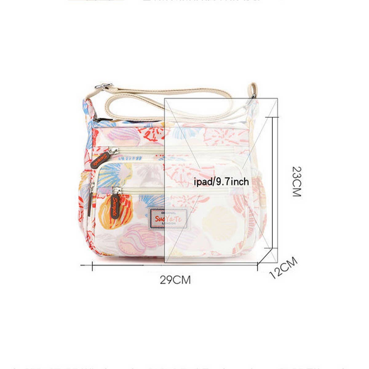 Printed Large Capacity Nylonshoulder Crossbody Bag_Cwasc1788