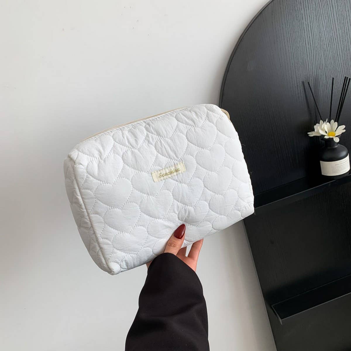 New Love Cotton Cloth Large Capacity Cosmetic Bag_Cwab4427