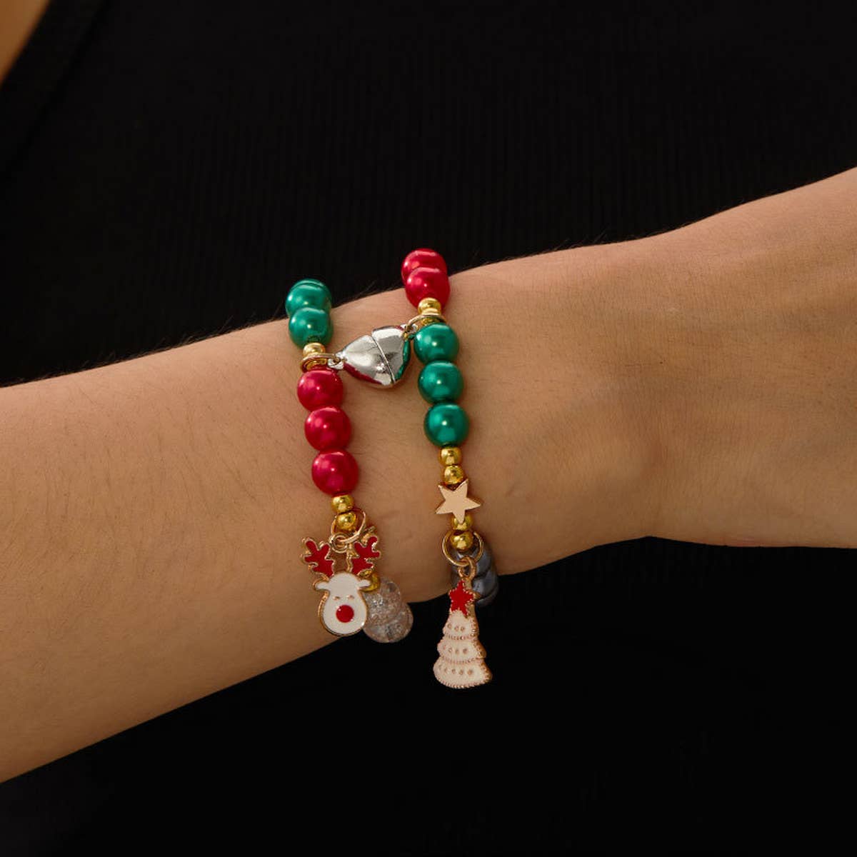 CHRISTMAS TREE NEW LOVE MAGNETIC BRACELET_CWAJE2407