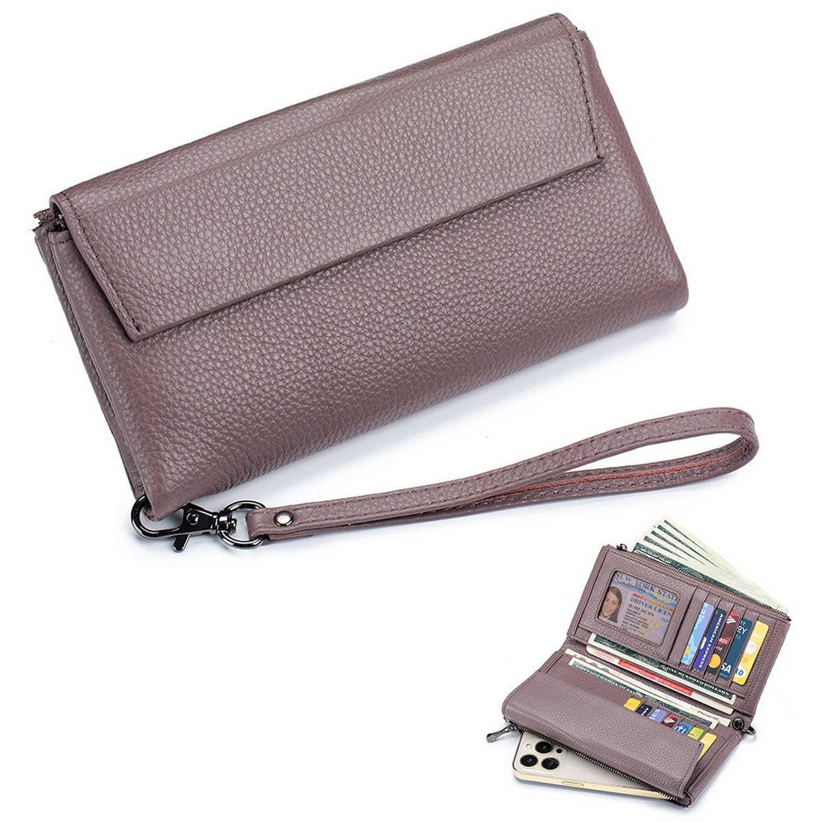 FASHIONABLE AND VERSATILE SOFT LEATHER LONG WALLET_CWAB3796