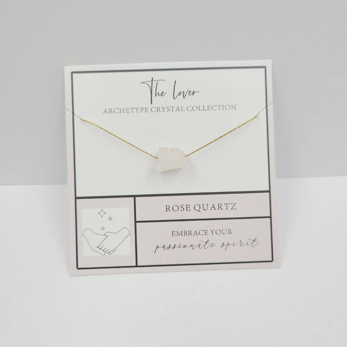 NATURAL STONE PENDANT NECKLACE WITH CARD_CWAJE1049