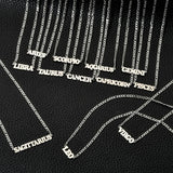 SIMPLE TWELVE ZODIAC STAINLESS STEEL GOLD NECKLACE_CWMM2726