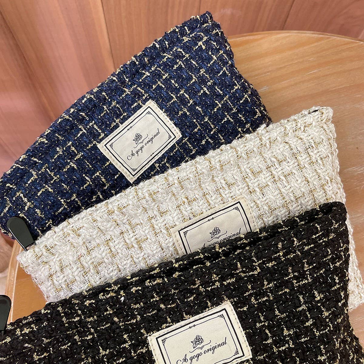 Plaid Makeup Baglarge Travel Canvas Hand Washpouch_Cuab00730