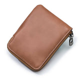 SHORT LEATHER SHORT RETRO ZIPPER ULTRATHIN CARD BAG_CWAB3874