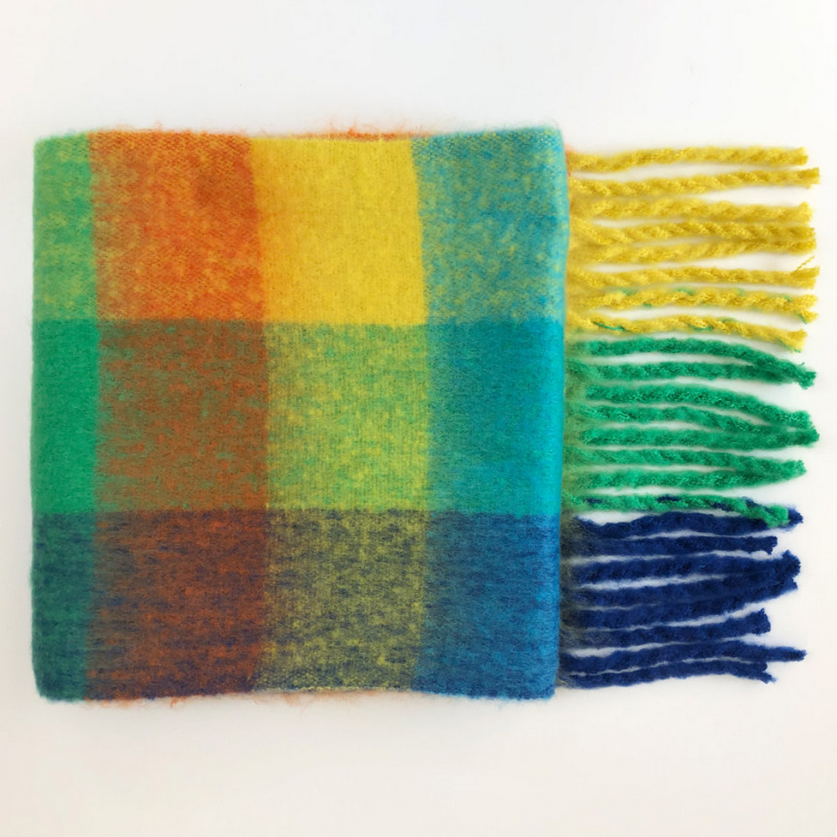 COLORFUL TARTAN SCARF COZY THICK WINTER WRAP_CWASC2693