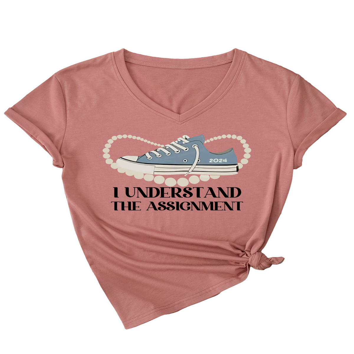 Womens Casual Tee Assignment Graphic Print