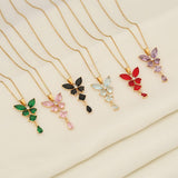 STYLISH BUTTERFLY TASSEL PENDANT NECKLACE_CWAHA0880
