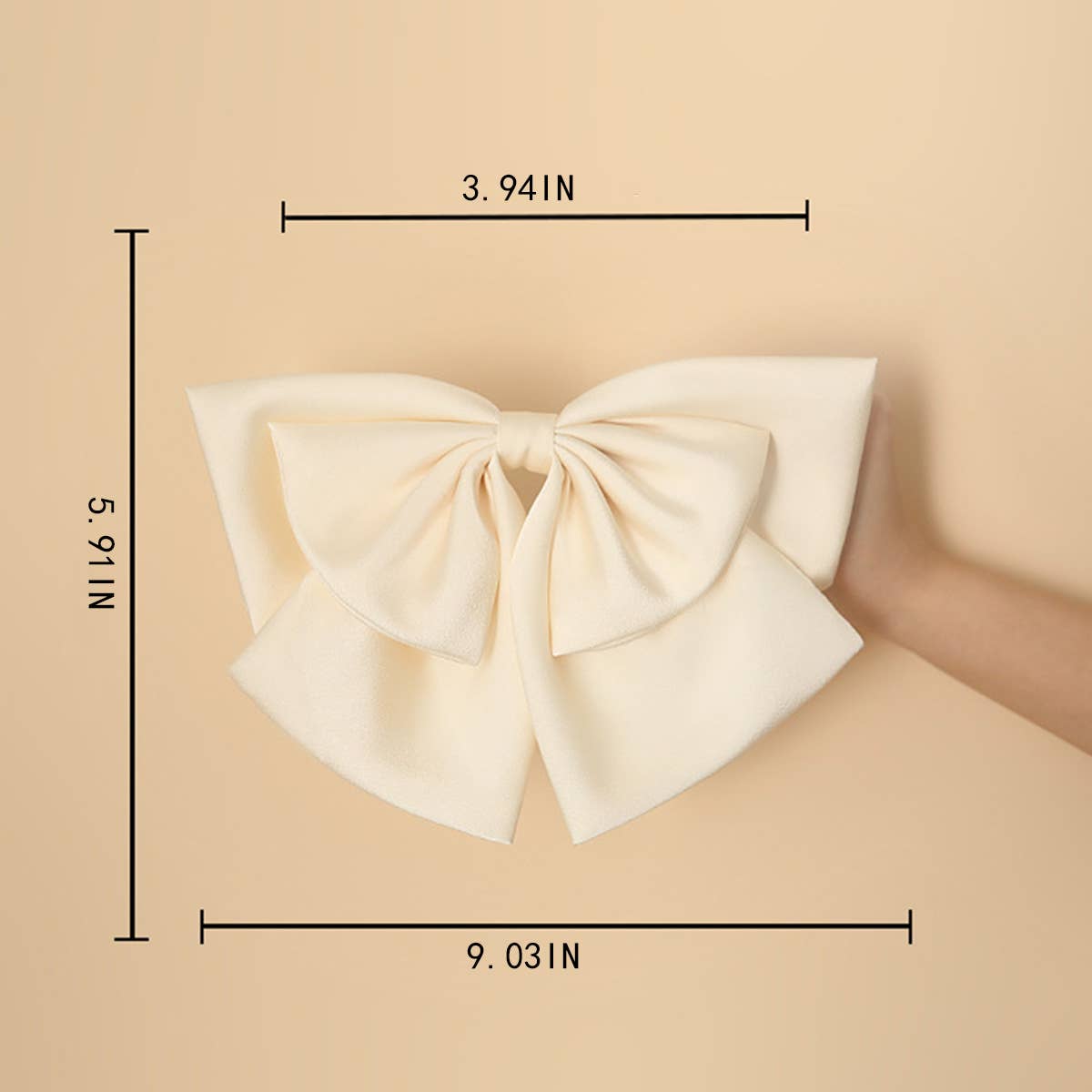 ELEGANT TEXTURE BIG BOW HAIRPIN_CWASC1066