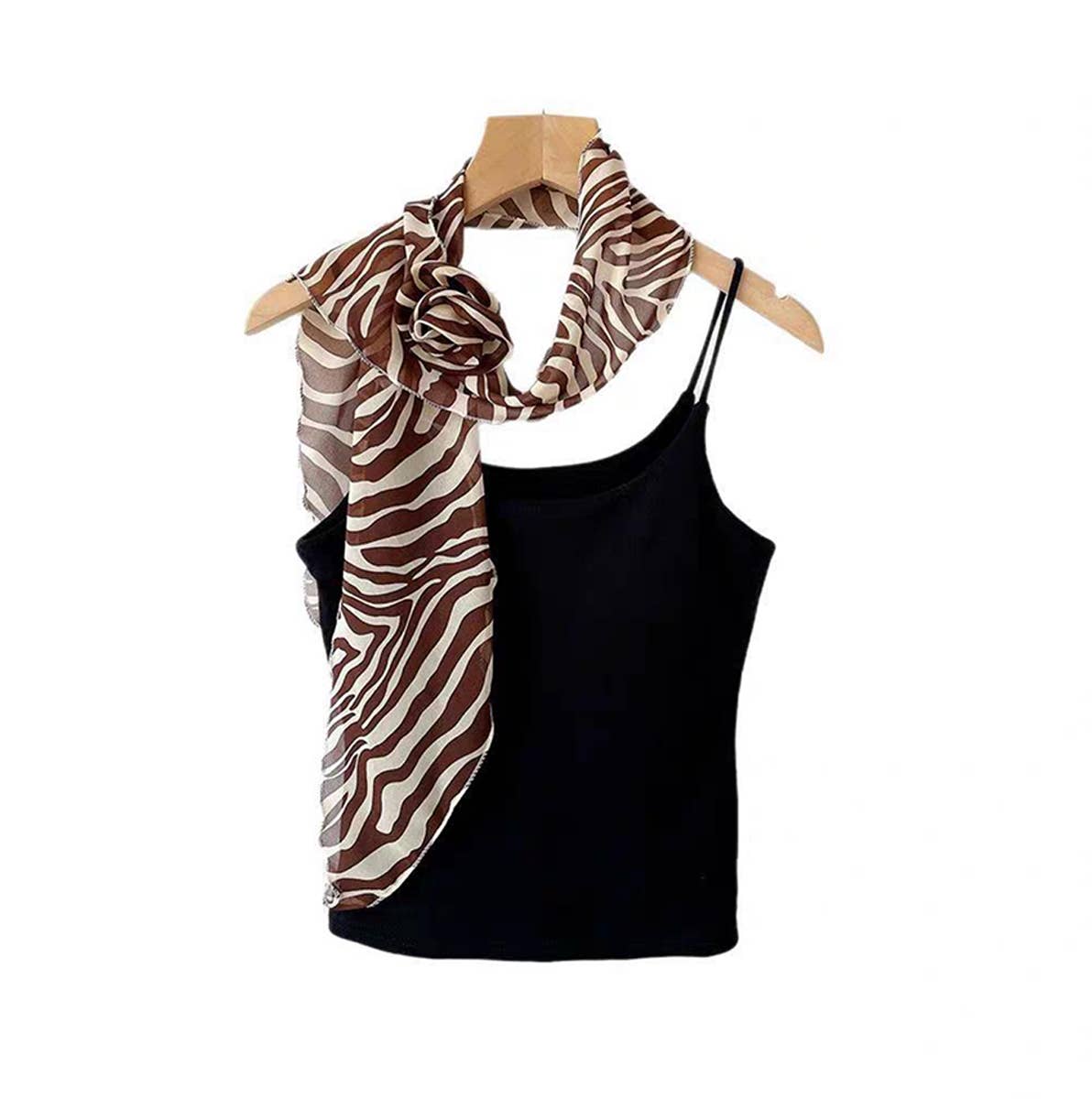 Floral Print Slim Scarf For Women_Cwasc03970