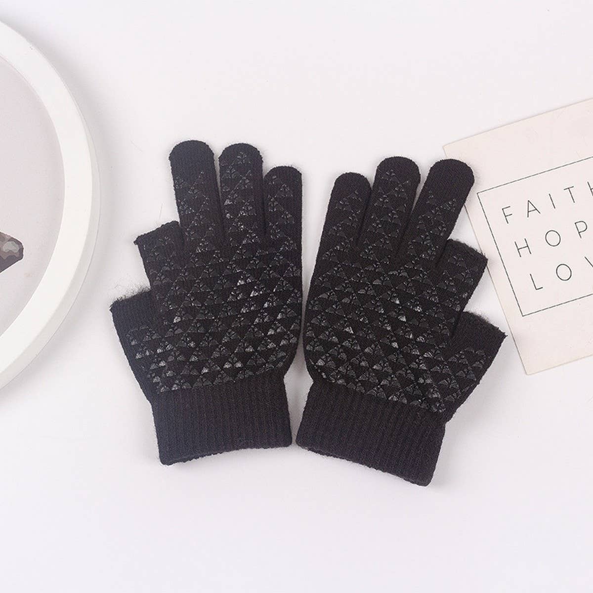 FISHING NON SLIP TWO FINGER TOUCH SCREEN GLOVES_CWAG0180