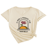 FUNNY WOMENS TEE PRINCESS TACO PRINT_CWTTS1522