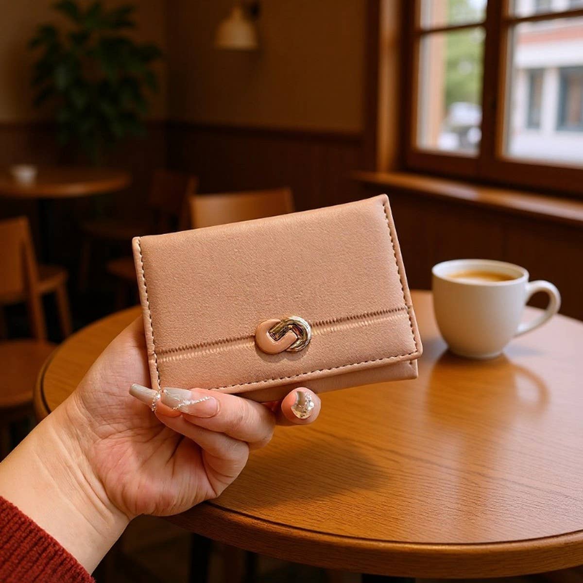 Minimalist Solid Color Mini Trifold Wallet_Cwab06213