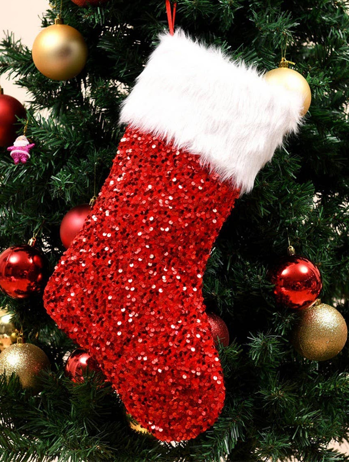 NEW CHRISTMAS STOCKINGS CHILDRENS CANDY GIFT BAG_CWMM1913