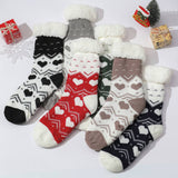 LOVE HEART FLOOR SOCKS FUZZY INDOOR SLIPPER SHOES_CWMS0726