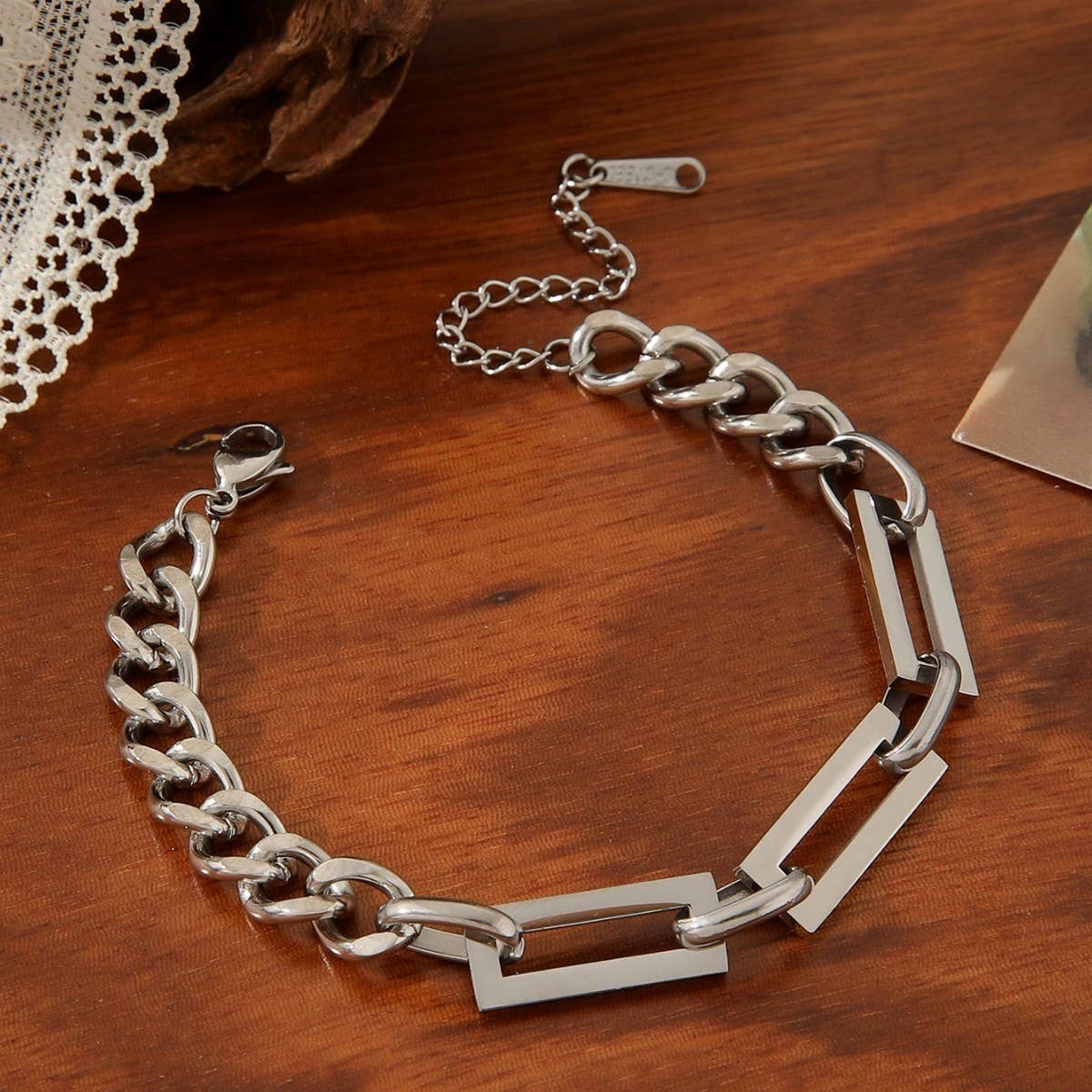 Versatile Thick Metal Chain Heavy Duty Bracelet_Cwmm3735