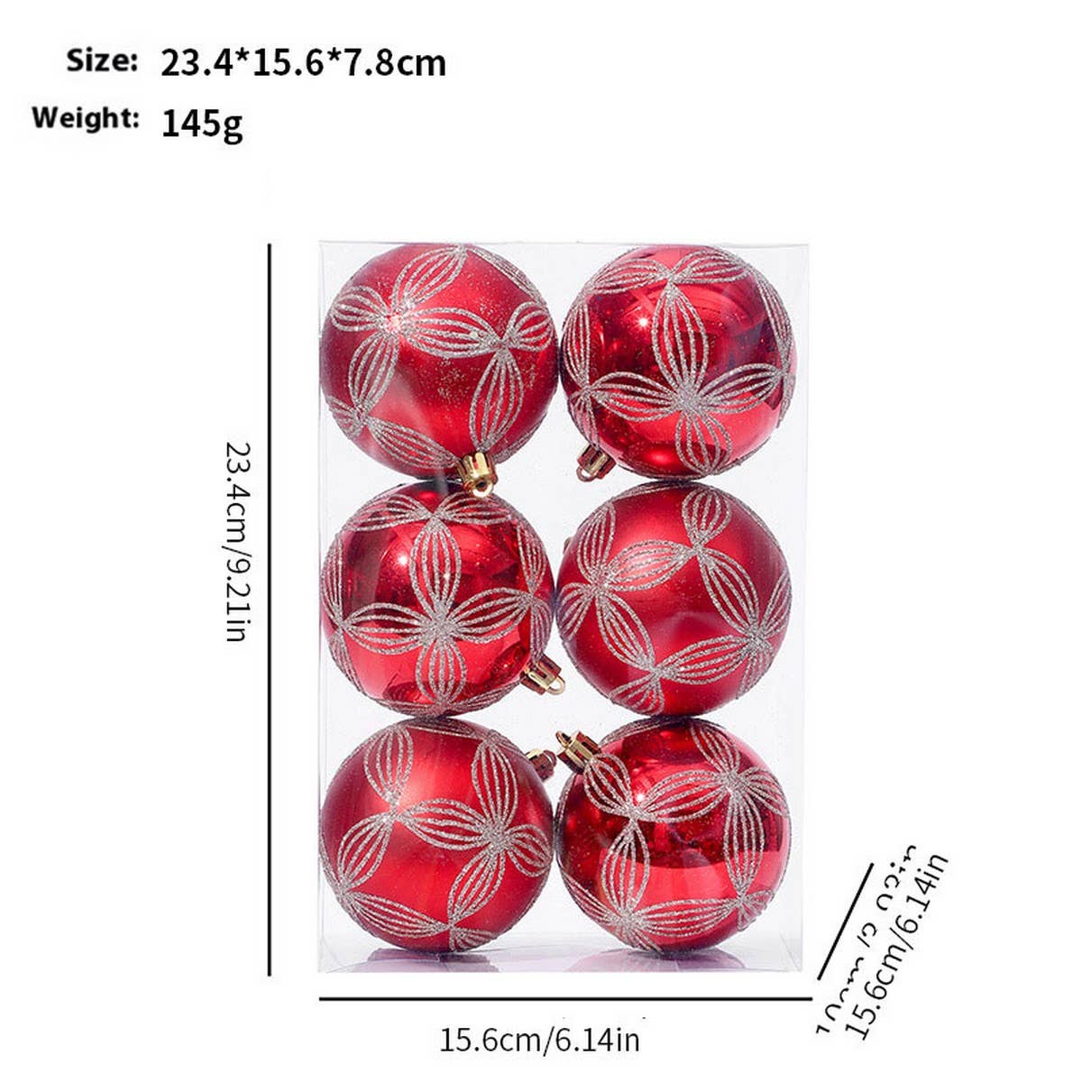 8CM PAINTED ELECTROPLATED CHRISTMAS BALL ORNAMENT_CWMM9865