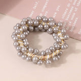 ROSE PEARL HAIR TIES SCRUNCHIES STRETCH HAIR ROPE_CWAHA0407